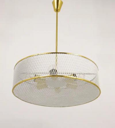 Mathieu Mat got Mathieu Mat got Style Midcentury Brass Chandelier Pendant Lamp France 1950s
