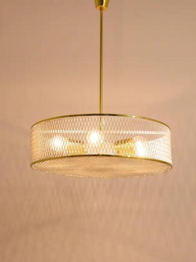 Mathieu Mat got Mathieu Mat got Style Midcentury Brass Chandelier Pendant Lamp France 1950s