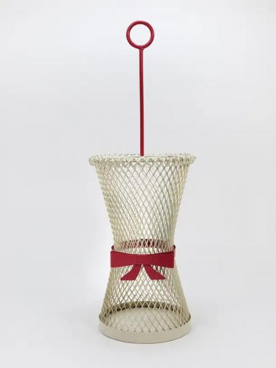Mathieu Mat got Mathieu Mat got Style Tie Bow Umbrella Stand Mid Century Metal France 1950s