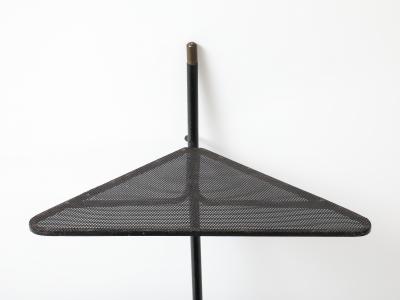 Mathieu Mat got Mathieu Mat got Triangular Metal Brass Tip Perforated Shelf France c 1952