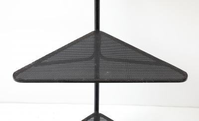 Mathieu Mat got Mathieu Mat got Triangular Metal Brass Tip Perforated Shelf France c 1952