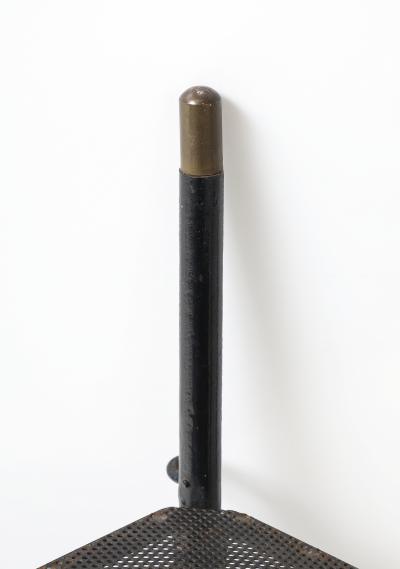 Mathieu Mat got Mathieu Mat got Triangular Metal Brass Tip Perforated Shelf France c 1952