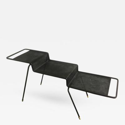 Mathieu Mat got Mathieu Mategot Coffee Table in Black Painted Iron and Rigitule