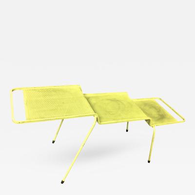 Mathieu Mat got Mathieu Mategot Coffee Table in Yellow Painted Iron and Rigitule
