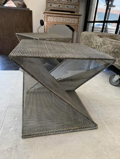 Mathieu Mat got Mathieu Mategot Geometric Side Tables