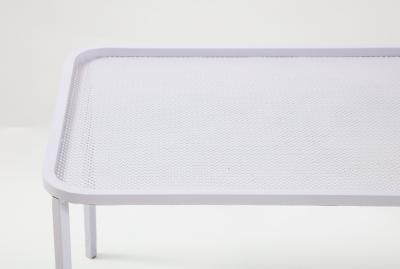 Mathieu Mat got Mathieu Mategot White Rectangular Perforated Metal Table
