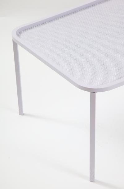 Mathieu Mat got Mathieu Mategot White Rectangular Perforated Metal Table
