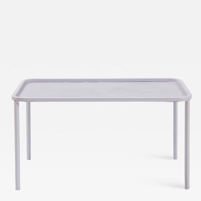 Mathieu Mat got Mathieu Mategot White Rectangular Perforated Metal Table