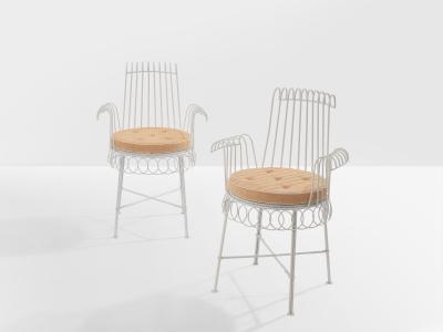 Mathieu Mat got Mathieu Mategot pair of Cap d Ail chairs 1950s