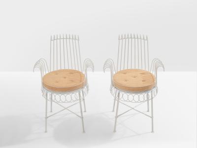 Mathieu Mat got Mathieu Mategot pair of Cap d Ail chairs 1950s