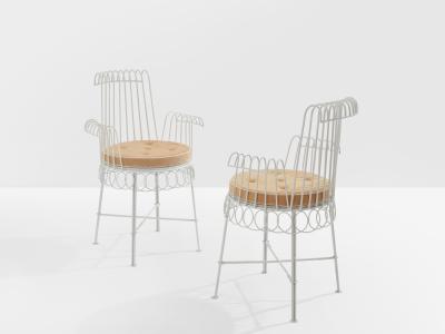 Mathieu Mat got Mathieu Mategot pair of Cap d Ail chairs 1950s