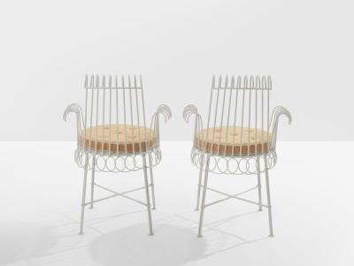 Mathieu Mat got Mathieu Mategot pair of Cap d Ail chairs 1950s