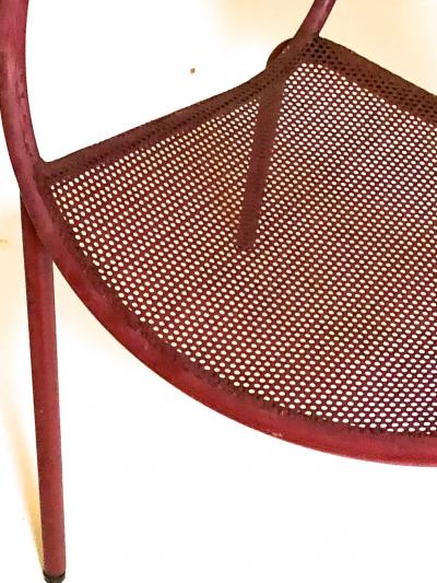 Mathieu Mat got Mathieu Mategot style charming pair of outdoor chairs in vintage condition