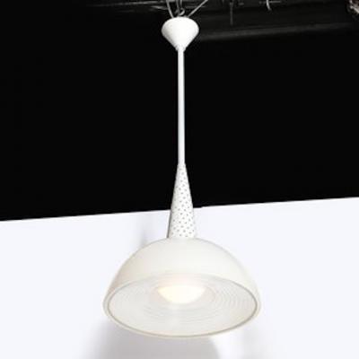 Mathieu Mat got MidCentury White Enamel and Holophane Glass Diffuser Pendant by Mathieu Mat got