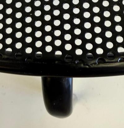 Mathieu Mat got PAIR French Mid Century Round Perforated Iron Side or EndTables Mathieu Margot