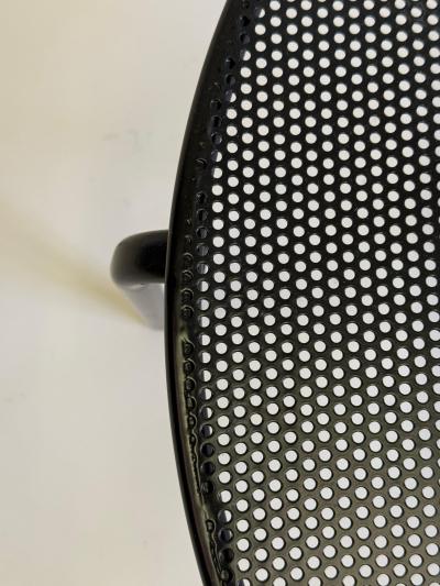 Mathieu Mat got PAIR French Mid Century Round Perforated Iron Side or EndTables Mathieu Margot