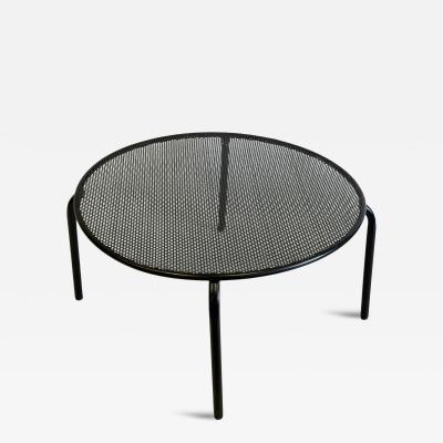 Mathieu Mat got PAIR French Mid Century Round Perforated Iron Side or EndTables Mathieu Margot