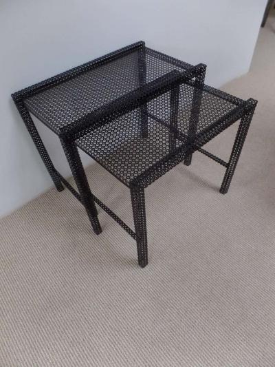 Mathieu Mat got Pair French Mid Century Modern Nesting Coffee Tables by Mathieu Mat got