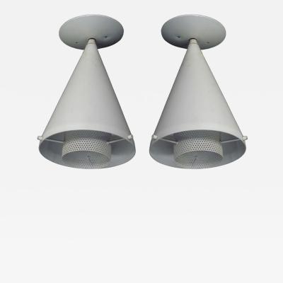 Mathieu Mat got Pair of French 1950 Ceiling Fixtures in Manner of Mategot
