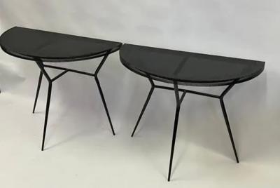 Mathieu Mat got Pair of French Midcentury Modern Perforated Metal Consoles Attr Mathieu Mategot