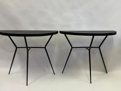 Mathieu Mat got Pair of French Midcentury Modern Perforated Metal Consoles Attr Mathieu Mategot
