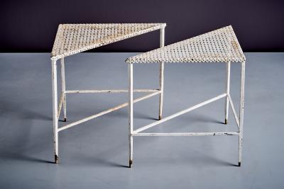Mathieu Mat got Pair of Triangular Side Tables by Mathieu Mat got