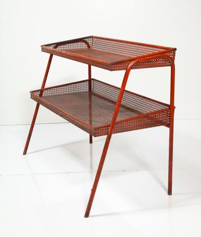 Mathieu Mat got Red Metal Shelf attributed to Mathieu Mategot France c 1940