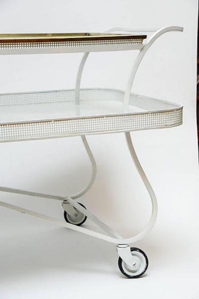 Mathieu Mat got Serving Cart with Removable Tray In the Style of Mathieu Mategot