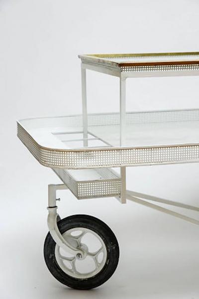 Mathieu Mat got Serving Cart with Removable Tray In the Style of Mathieu Mategot