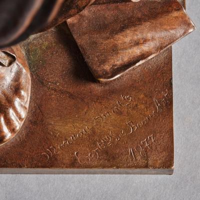 Mathurin Moreau FINE BRONZE FIGURE OF A ROMAN ORATOR PROBABLY JULIUS CESAR BY MATHURIN MOREAU 
