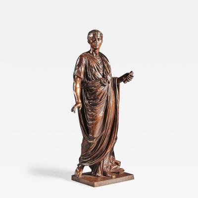 Mathurin Moreau FINE BRONZE FIGURE OF A ROMAN ORATOR PROBABLY JULIUS CESAR BY MATHURIN MOREAU 