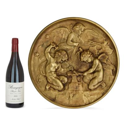 Mathurin Moreau Set of four antique ormolu roundels by Mathurin Moreau