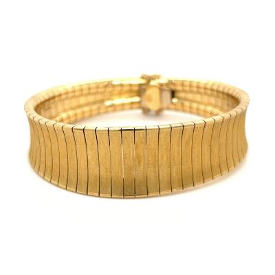 Matte Finish Flexible Bracelet in 18K Solid Yellow Gold