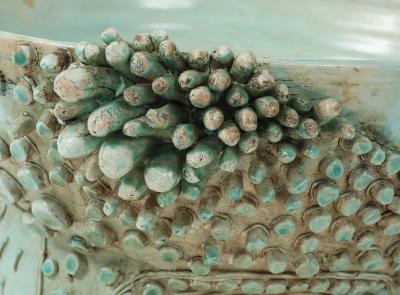 Matteo Giampaglia Sculptural Soft Green Glazed Pallini Vase by Matteo Giampaglia Italy 2023