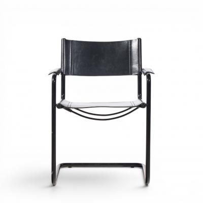 Matteo Grassi Matteo Grassi MG Mid Century Italian Leather Dining Chairs Set of 10