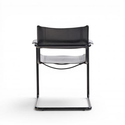 Matteo Grassi Matteo Grassi MG Mid Century Italian Leather Dining Chairs Set of 10