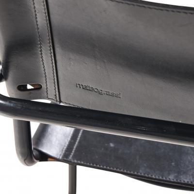 Matteo Grassi Matteo Grassi MG Mid Century Italian Leather Dining Chairs Set of 10