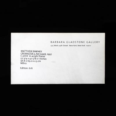 Matthew Barney Matthew Barney Cremaster 5 Her Giant 1997 C Print in Acrylic Frame