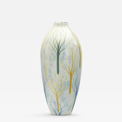 Maud Fredin Fradhollm 8003 V r Glazed Earthenware Vase by Maud Fredin Fredholm Sweden 1940s