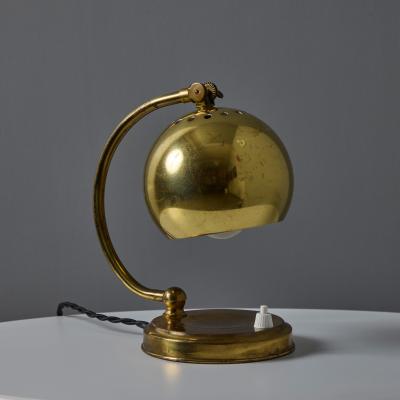 Mauri Almari 1950s Mauri Almari Brass Table Lamp for Idman Oy