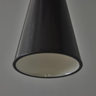 Mauri Almari 1960s Finnish Conical Black Metal Pendant Lamp Attributed to Mauri Almari