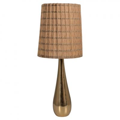 Mauri Almari Modernist Mauri Almari Cast Brass Drop Table Lamps Model 61046 Idman 1950s