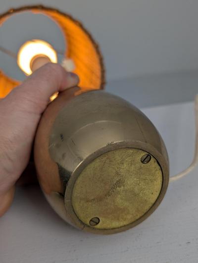 Mauri Almari Modernist Mauri Almari Cast Brass Drop Table Lamps Model 61046 Idman 1950s