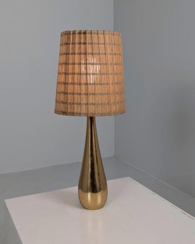 Mauri Almari Modernist Mauri Almari Cast Brass Drop Table Lamps Model 61046 Idman 1950s