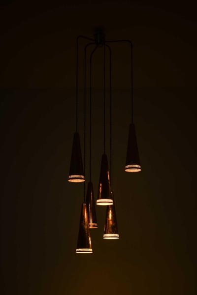 Mauri Almari Scandinavian Modern Ceiling Lamp in Brass by Mauri Almari 1950s