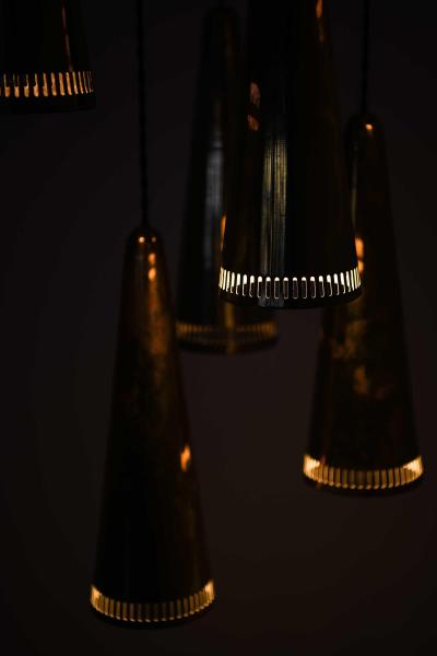 Mauri Almari Scandinavian Modern Ceiling Lamp in Brass by Mauri Almari 1950s