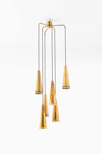 Mauri Almari Scandinavian Modern Ceiling Lamp in Brass by Mauri Almari 1950s