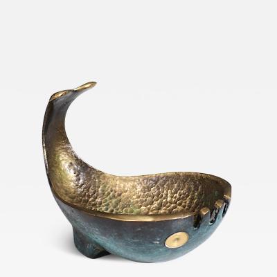 Maurice Ascalon Maurice Ascalon Bronze Whale Ashtray for Pal Bell