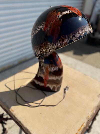 Maurice Chalvignac Maurice Chalvignac Lava Glazed Ceramic Mushroom Table Lamp