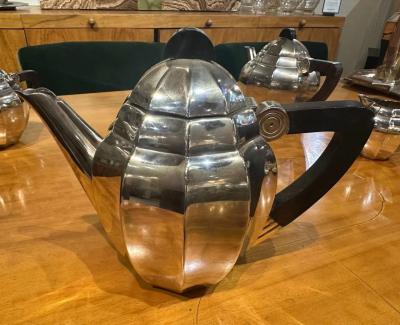 Maurice Dufr ne Art Deco Tea and Coffee Set by Maurice Dufrene for Christofle